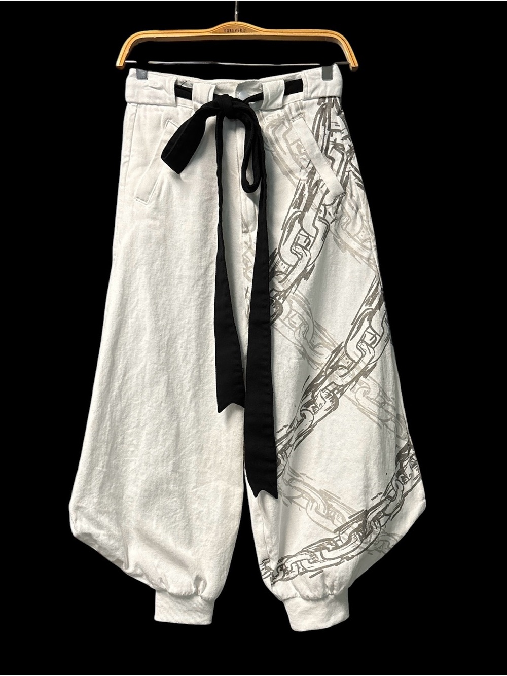 Stitch Spring Jujutsu Kaisen Toji Fushiguro White & Black Harem Pants Size Small